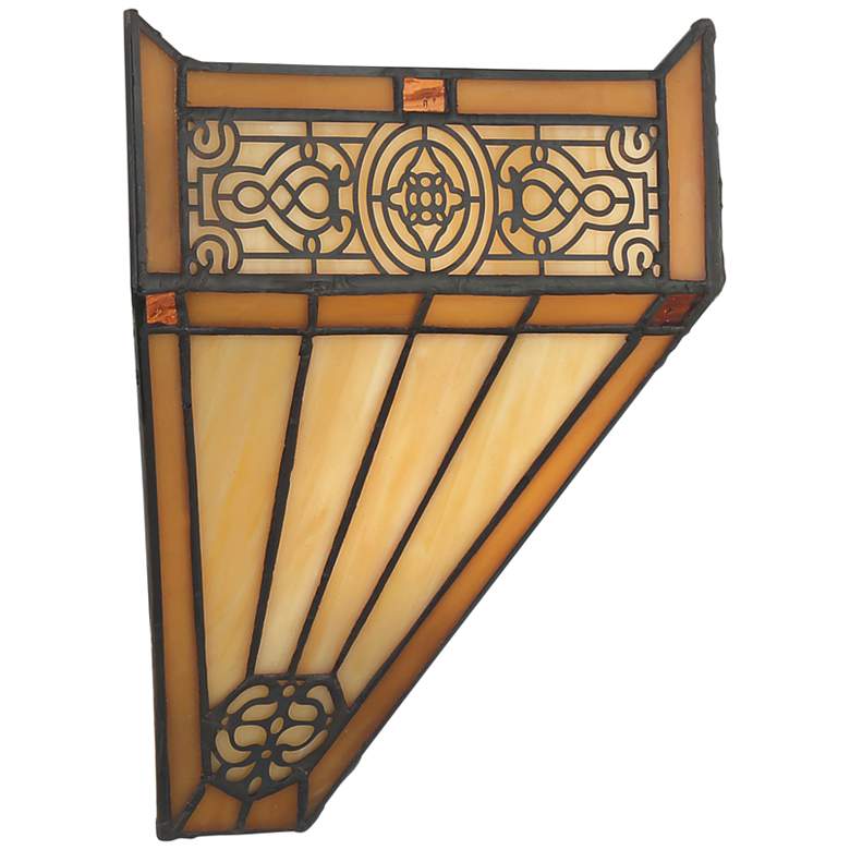 Image 7 Possini Euro Vitus 7 1/2" High Stained Glass Wall Sconce more views