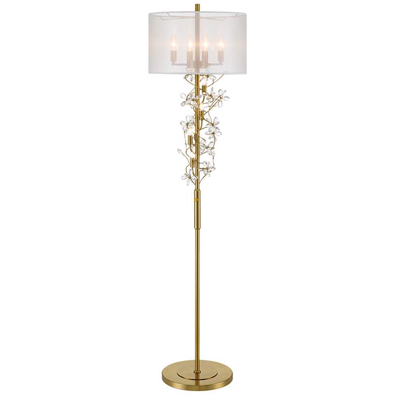 Image 3 Possini Euro Vivant 71 1/2" Crystal Spray 8-Light Soft Gold Floor Lamp
