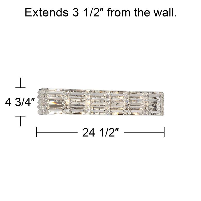 Image 6 Possini Euro Vivienne 24 1/2" Wide Crystal LED Bath Light more views