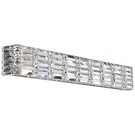 Image5 of Possini Euro Vivienne 35" Wide Chrome and Crystal LED Bath Light more views