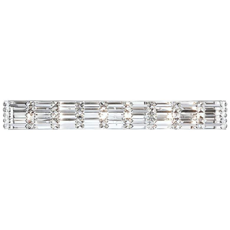 Image 6 Possini Euro Vivienne 35" Wide Chrome and Crystal LED Bath Light more views