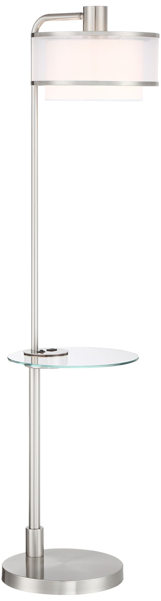 Possini Euro Vogue 60" Modern Tray Table and USB Floor Lamp in scene