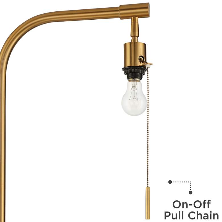 Image 5 Possini Euro Volta 66" Antique Brass USB Tray Table Floor Lamp more views