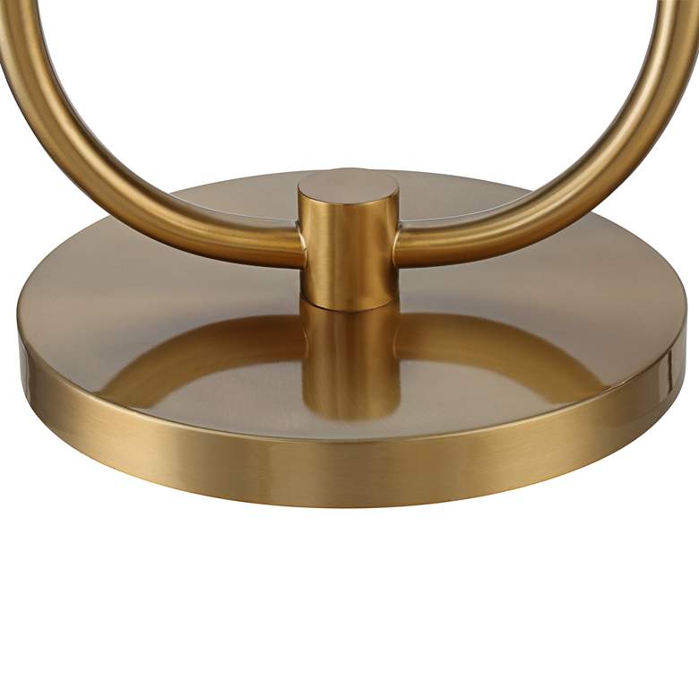 Image 7 Possini Euro Volta 66" Antique Brass USB Tray Table Floor Lamp more views