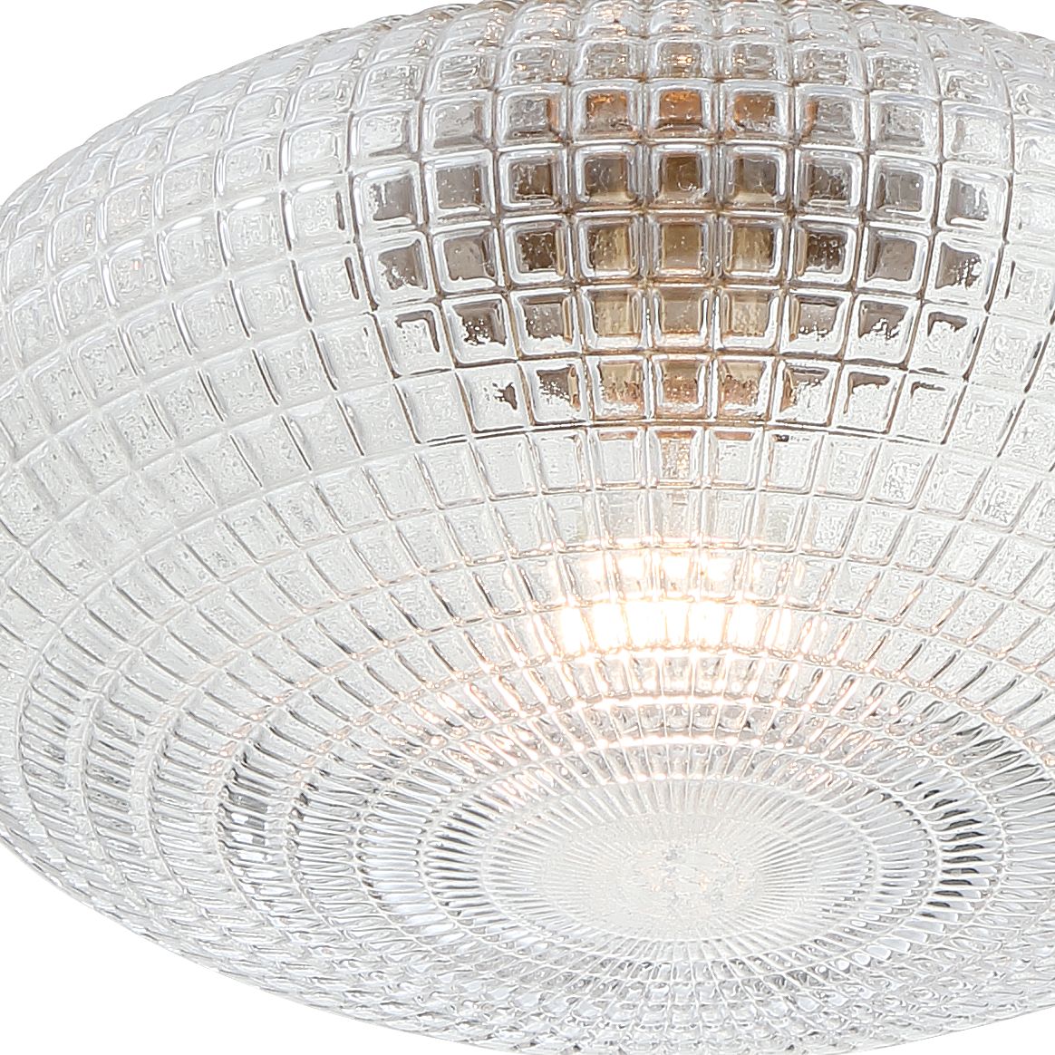 Image 5 Possini Euro Voltri 12" Wide Warm Brass and Glass Ceiling Light more views