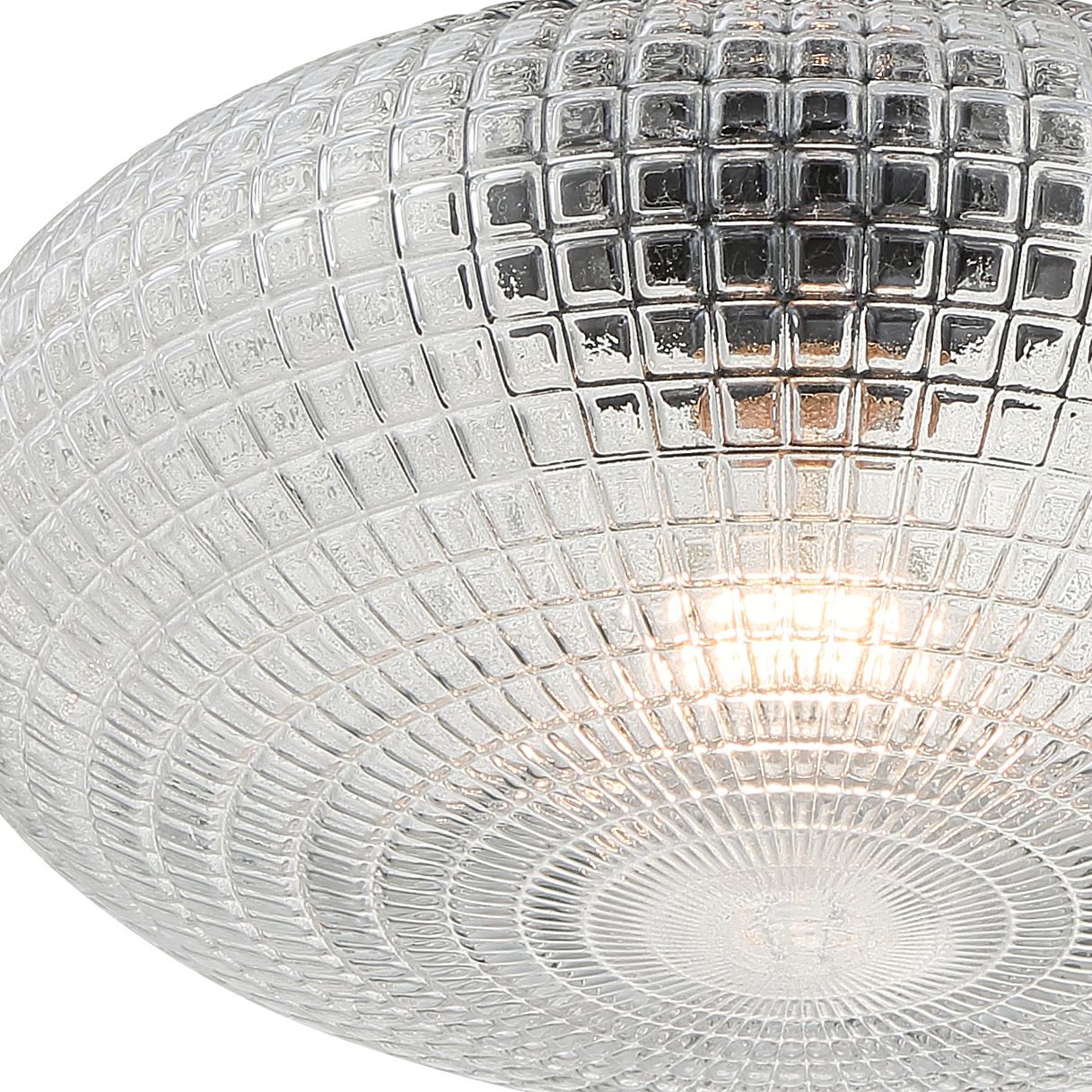 Image 5 Possini Euro Voltri 12"W Matte Black and Vintage Glass Ceiling Light more views