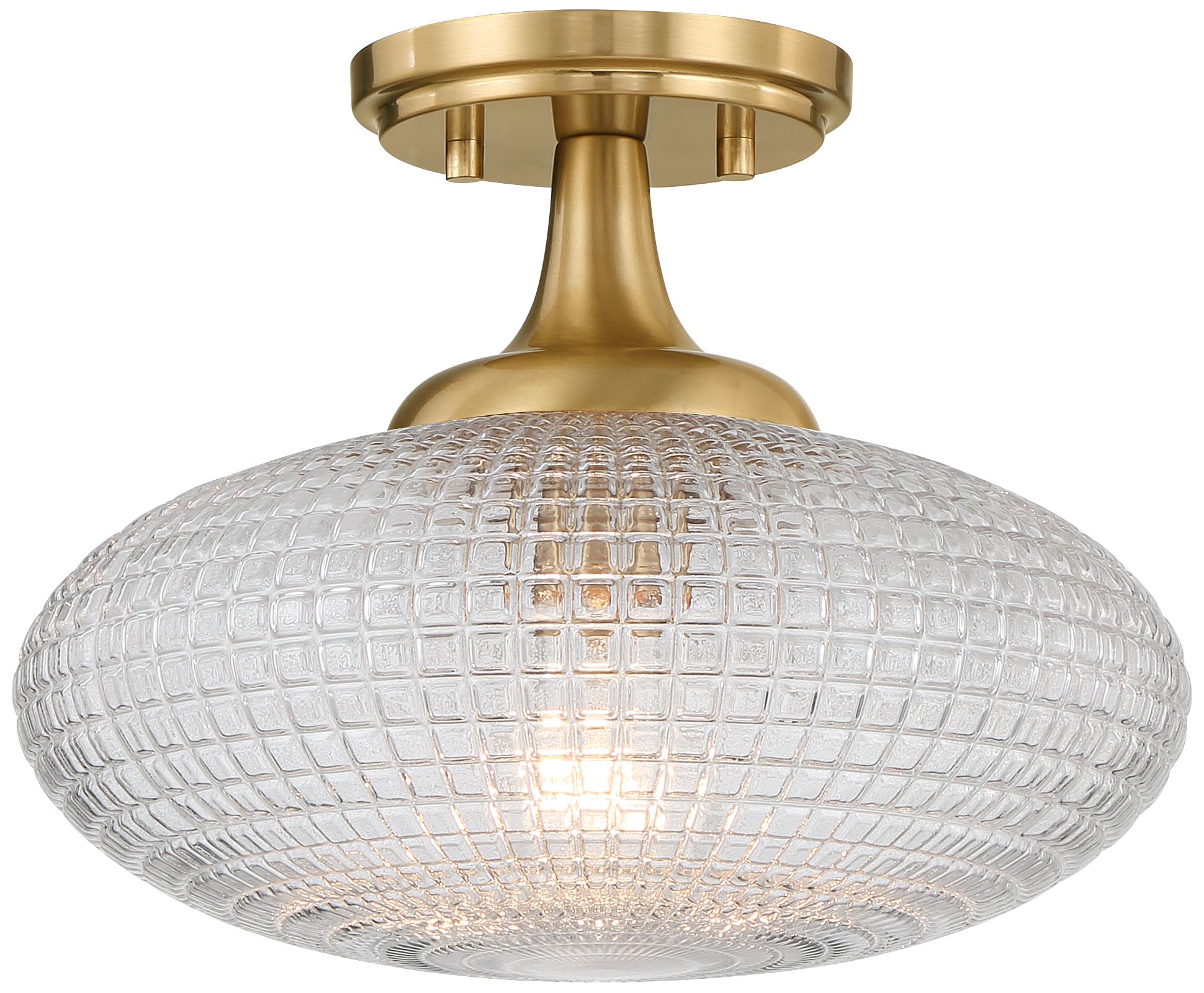 Watch A Video About the Possini Euro Voltri Warm Brass and Glass Ceiling Light