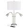 Possini Euro Wagner 29 3/4" Brushed Nickel USB Gooseneck Table Lamp