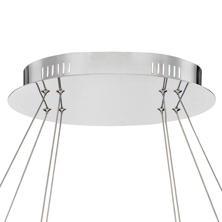 Image 5 Possini Euro Wainwright 48 inch Modern LED Crystal Double Ring Pendant more views