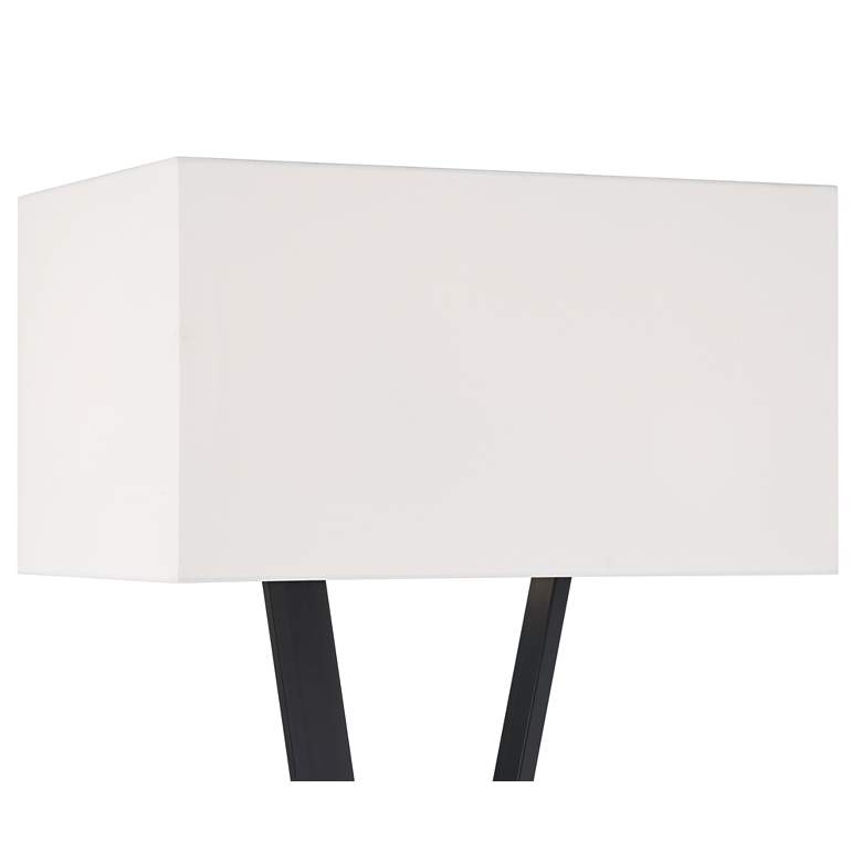 Image 3 Possini Euro Waldorf 65" High Modern Black Metal X Floor Lamp more views