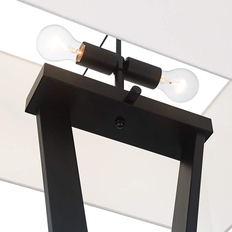 Image 4 Possini Euro Waldorf 65" High Modern Black Metal X Floor Lamp more views
