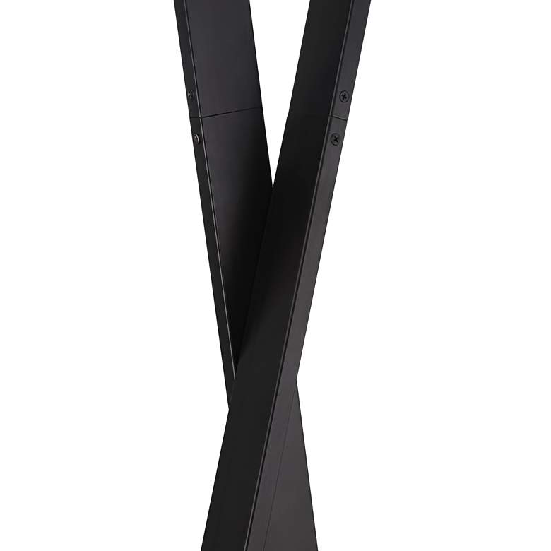 Image 6 Possini Euro Waldorf 65" High Modern Black Metal X Floor Lamp more views