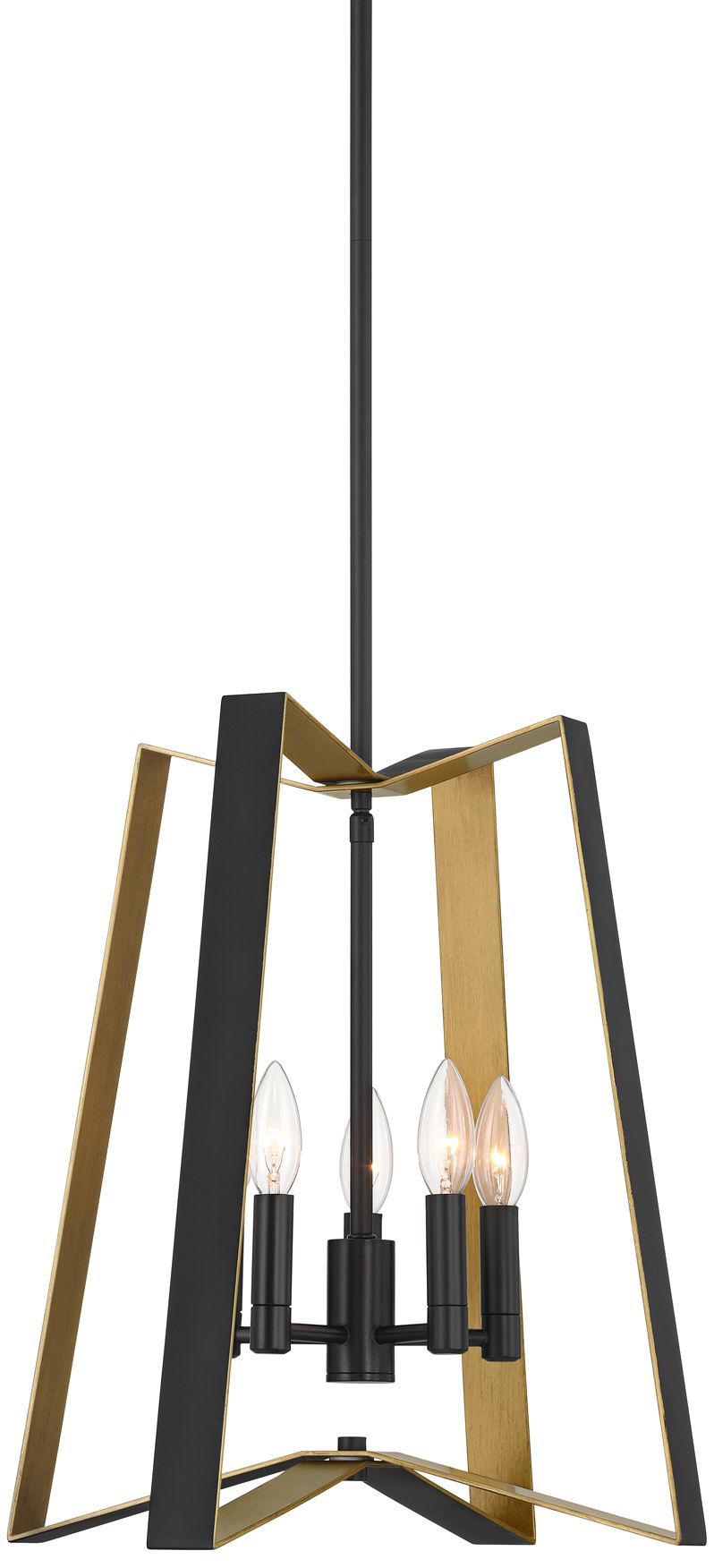 Image 3 Possini Euro Waller 16" Wide Black and Gold 5-Light Pendant