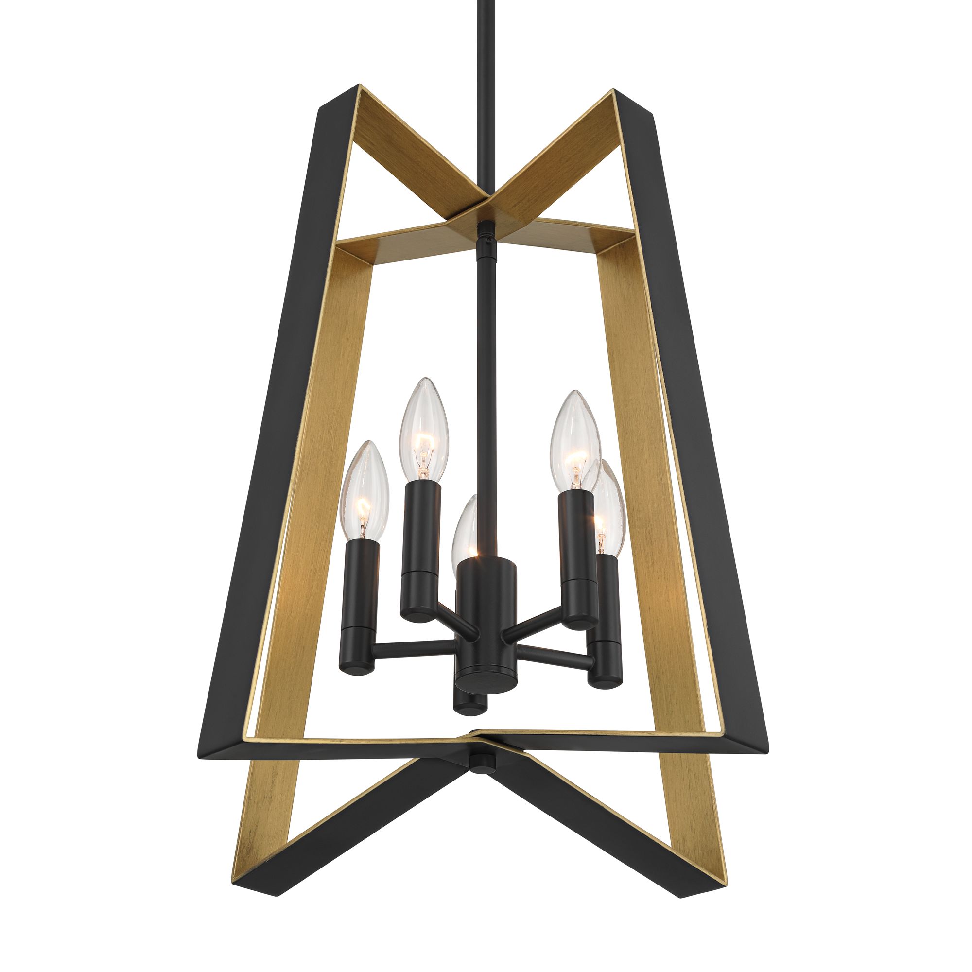 Image 4 Possini Euro Waller 16" Wide Black and Gold 5-Light Pendant more views