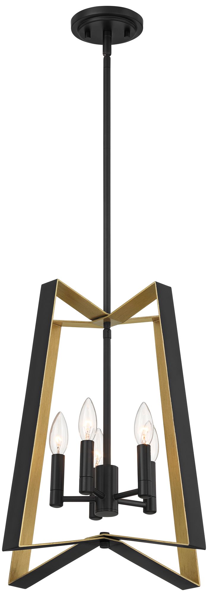 Watch A Video About the Possini Euro Clara 16 Wide Black and Gold 4 Light Pendant