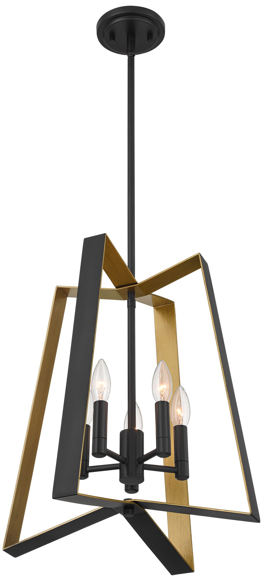 Watch A Video About the Possini Euro Clara 16 Wide Black and Gold 4 Light Pendant