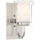 Possini Euro Wallford 10" High Brushed Nickel Wall Sconce