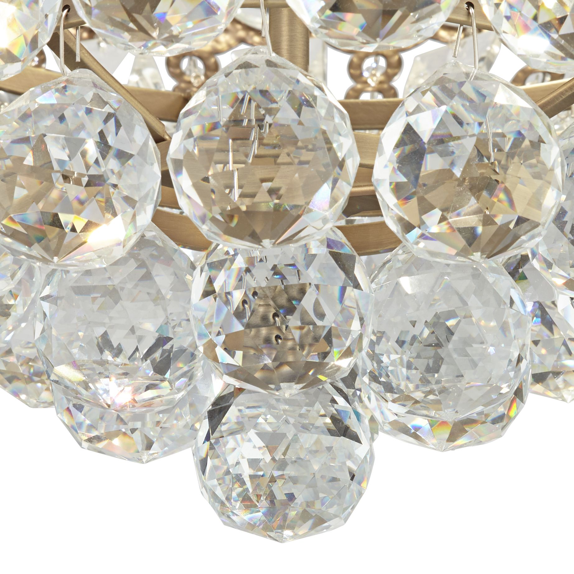 Image 4 Possini Euro Wallingford 16" Antique Brass Crystal Chandelier more views