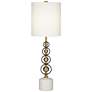 Possini Euro Wallis 29 1/2" Marble and Brass Luxe Modern Table Lamp