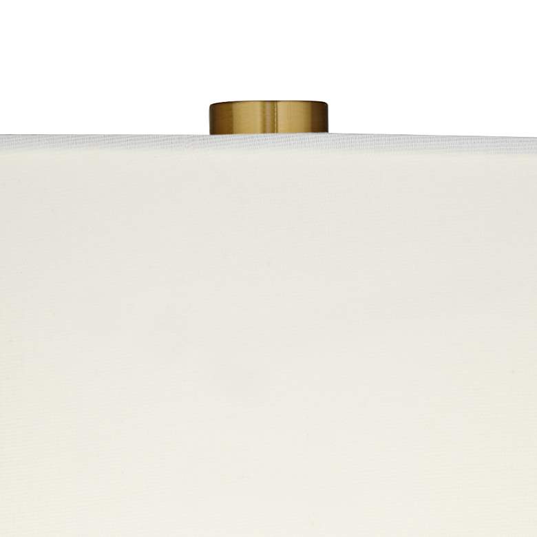 Image 3 Possini Euro Wallis 29 1/2 inch Marble and Brass Luxe Modern Table Lamp more views
