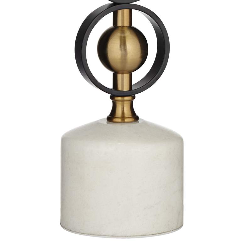 Image 6 Possini Euro Wallis 29 1/2 inch Marble and Brass Luxe Modern Table Lamp more views