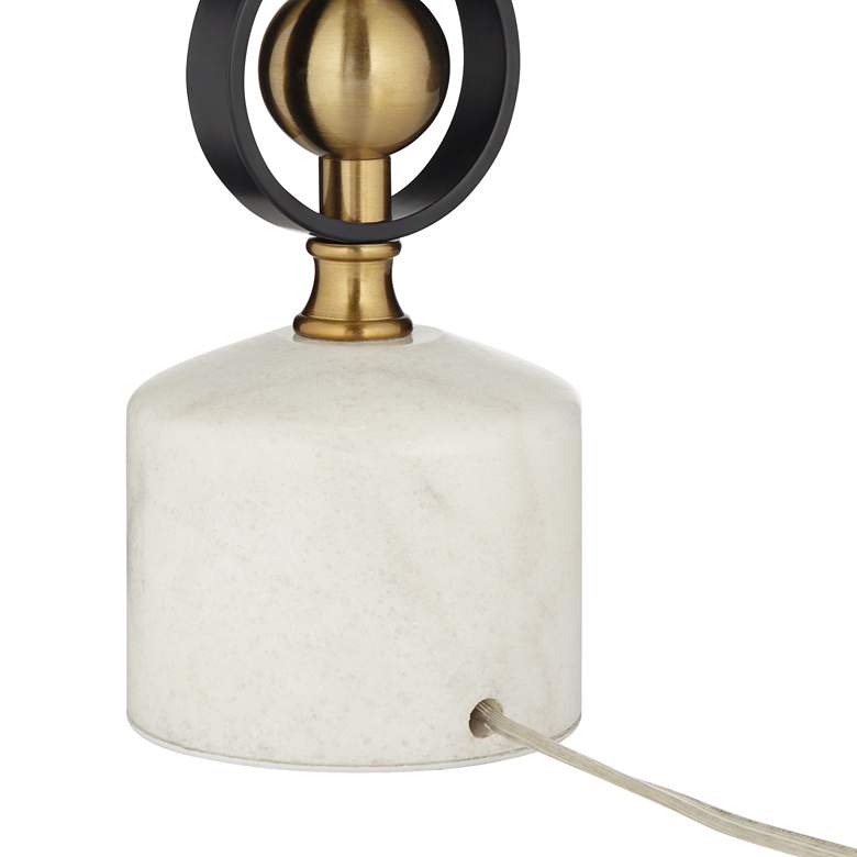 Image 7 Possini Euro Wallis 29 1/2 inch Marble and Brass Luxe Modern Table Lamp more views