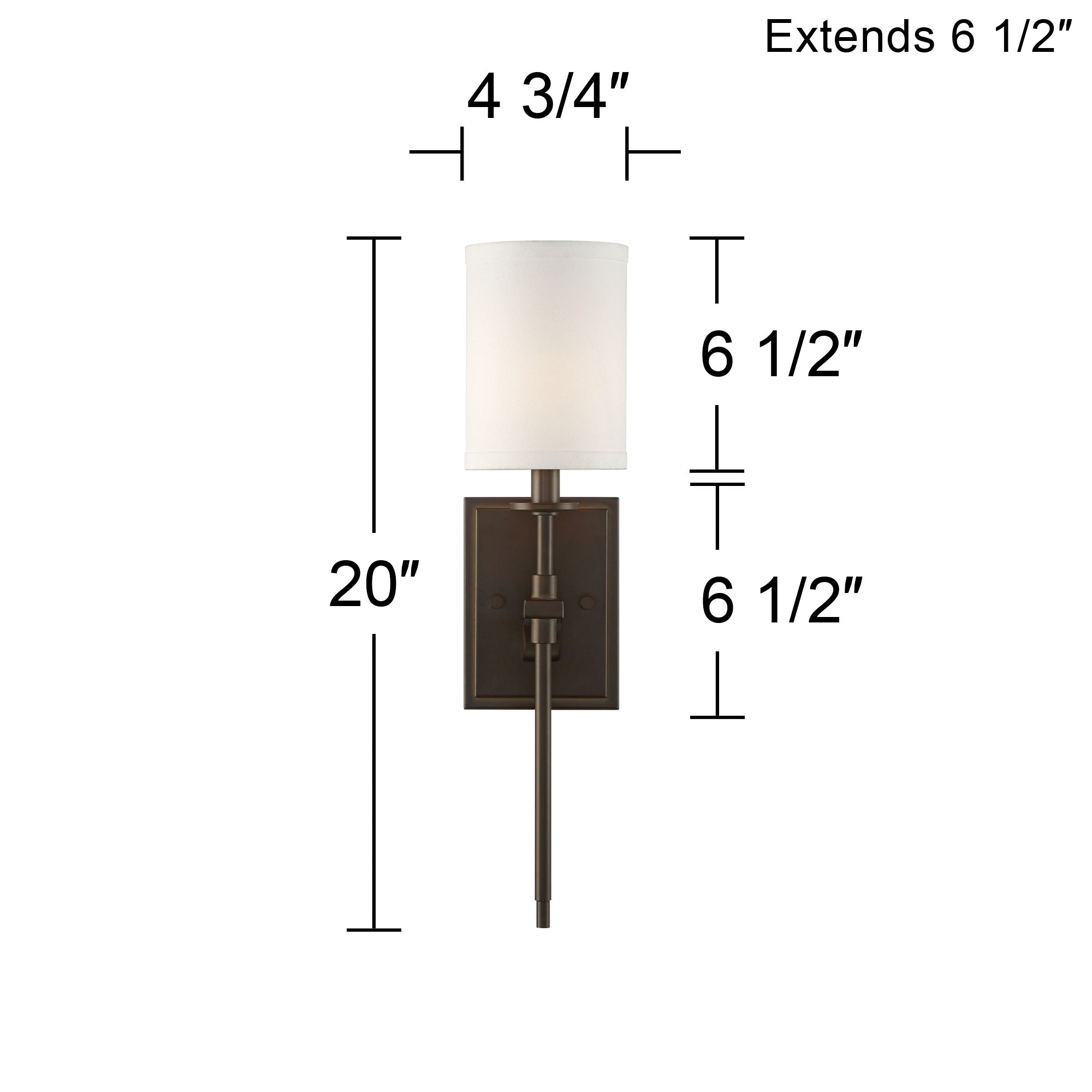 Possini Euro Walton 20" High Oil-Rubbed Bronze Wall Sconce Set of 2 in scene