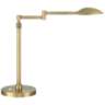 Possini Euro Warm Gold LED Swing Arm Desk Lamp