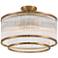 Possini Euro Warren 16 1/4" Bronze and Crystal 5-Light Ceiling Light