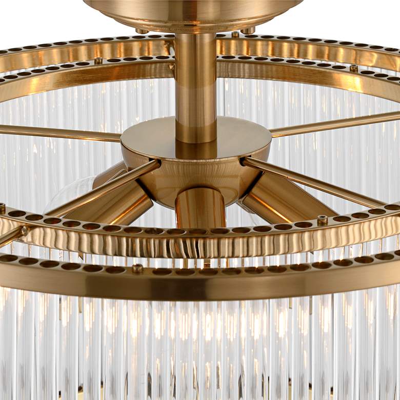 Image 4 Possini Euro Warren 16 1/4" Bronze and Crystal 5-Light Ceiling Light more views