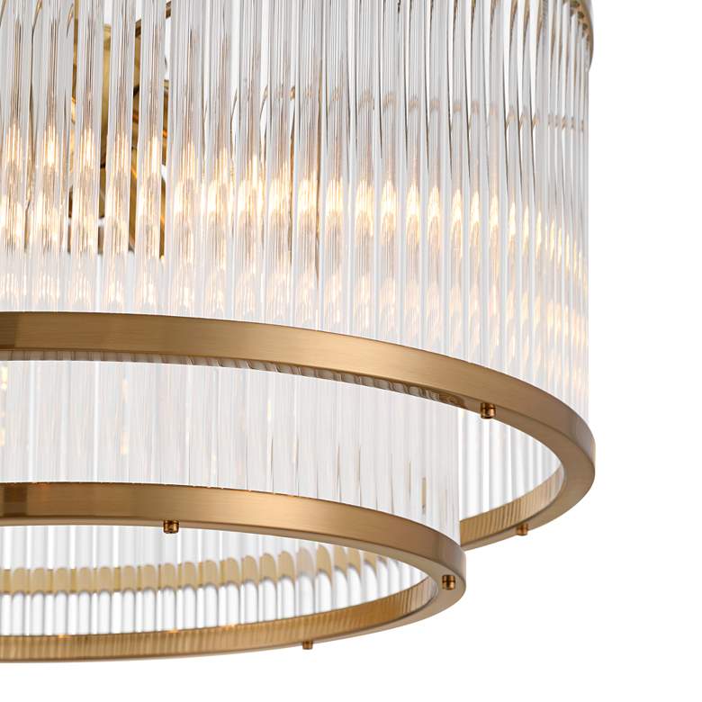 Image 5 Possini Euro Warren 16 1/4" Bronze and Crystal 5-Light Ceiling Light more views