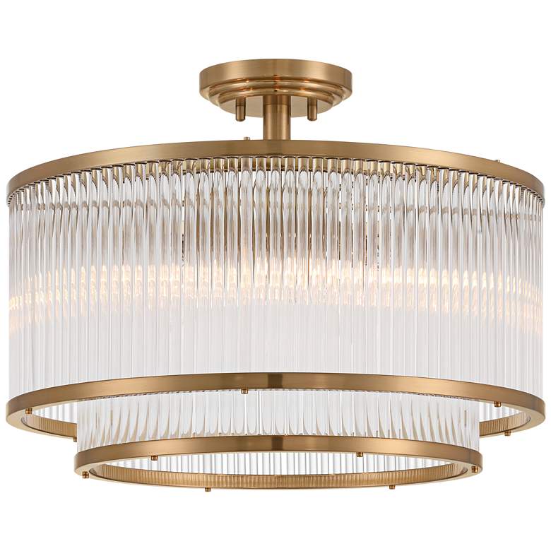 Image 6 Possini Euro Warren 16 1/4" Bronze and Crystal 5-Light Ceiling Light more views