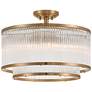 7_Possini Euro Warren 16 1/4" Bronze and Crystal 5-Light Ceiling Light more views
