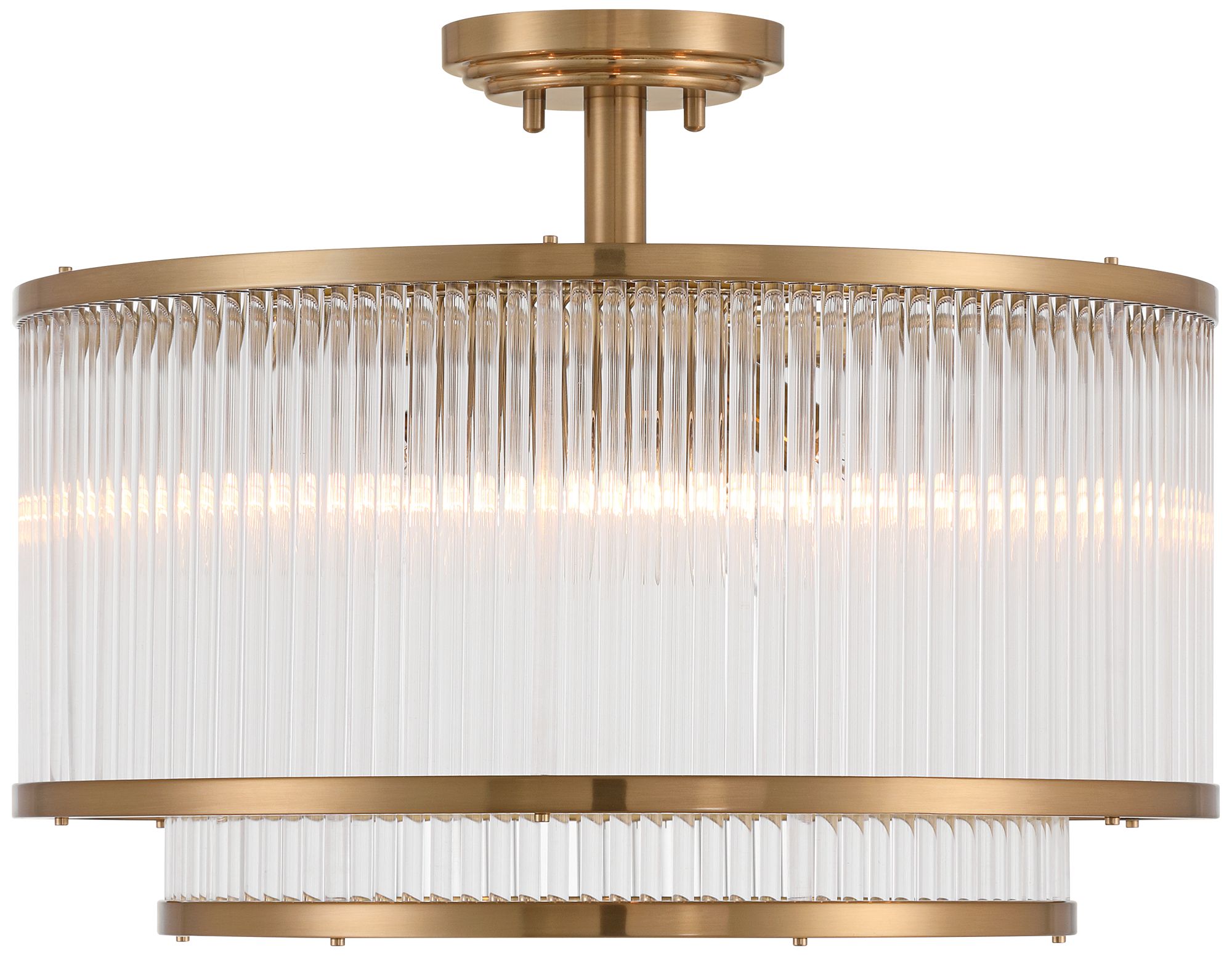 Watch A Video About the Warren Golden Bronze Crystal 5 Light Ceiling Light