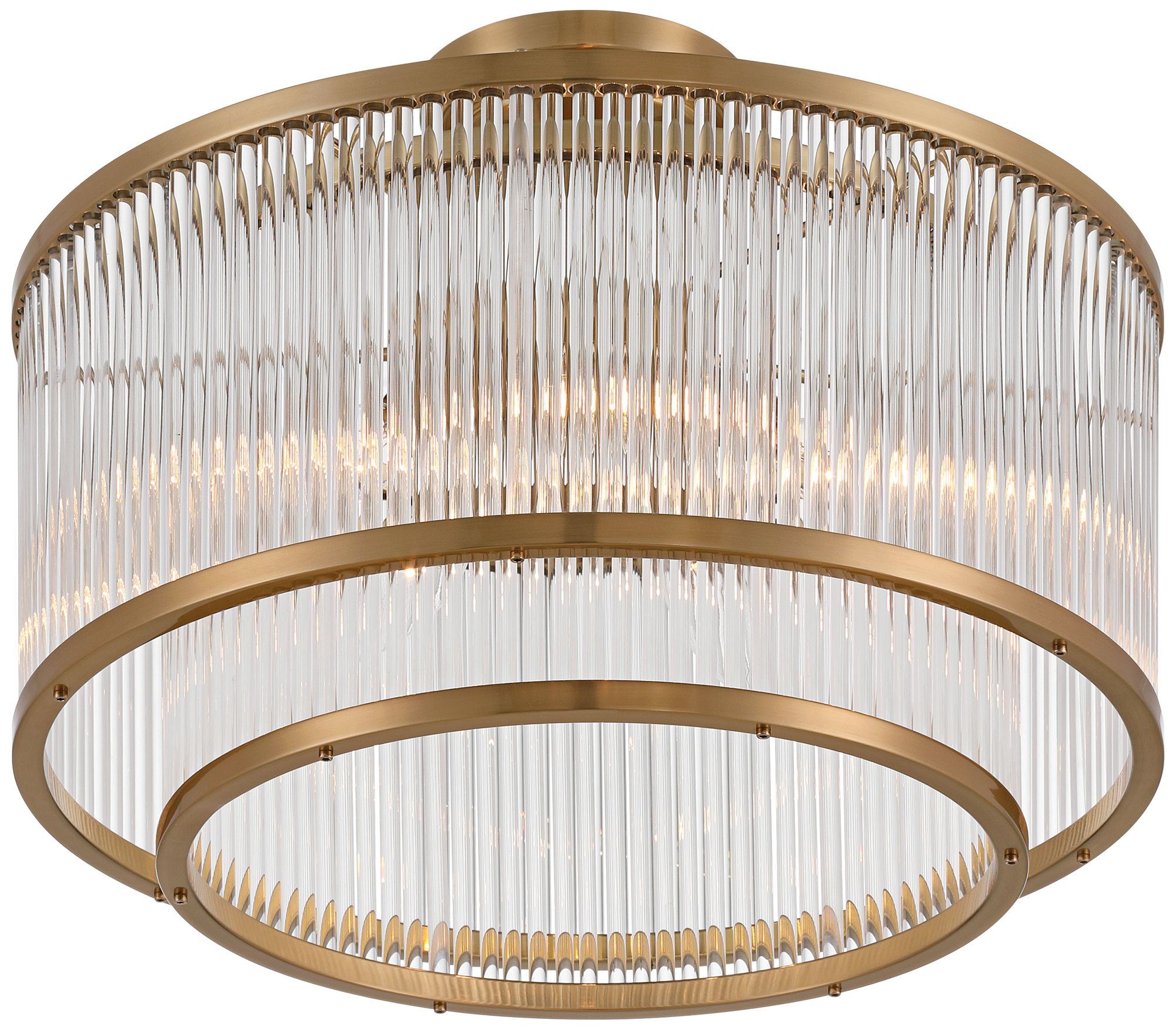 Watch A Video About the Warren Golden Bronze Crystal 5 Light Ceiling Light
