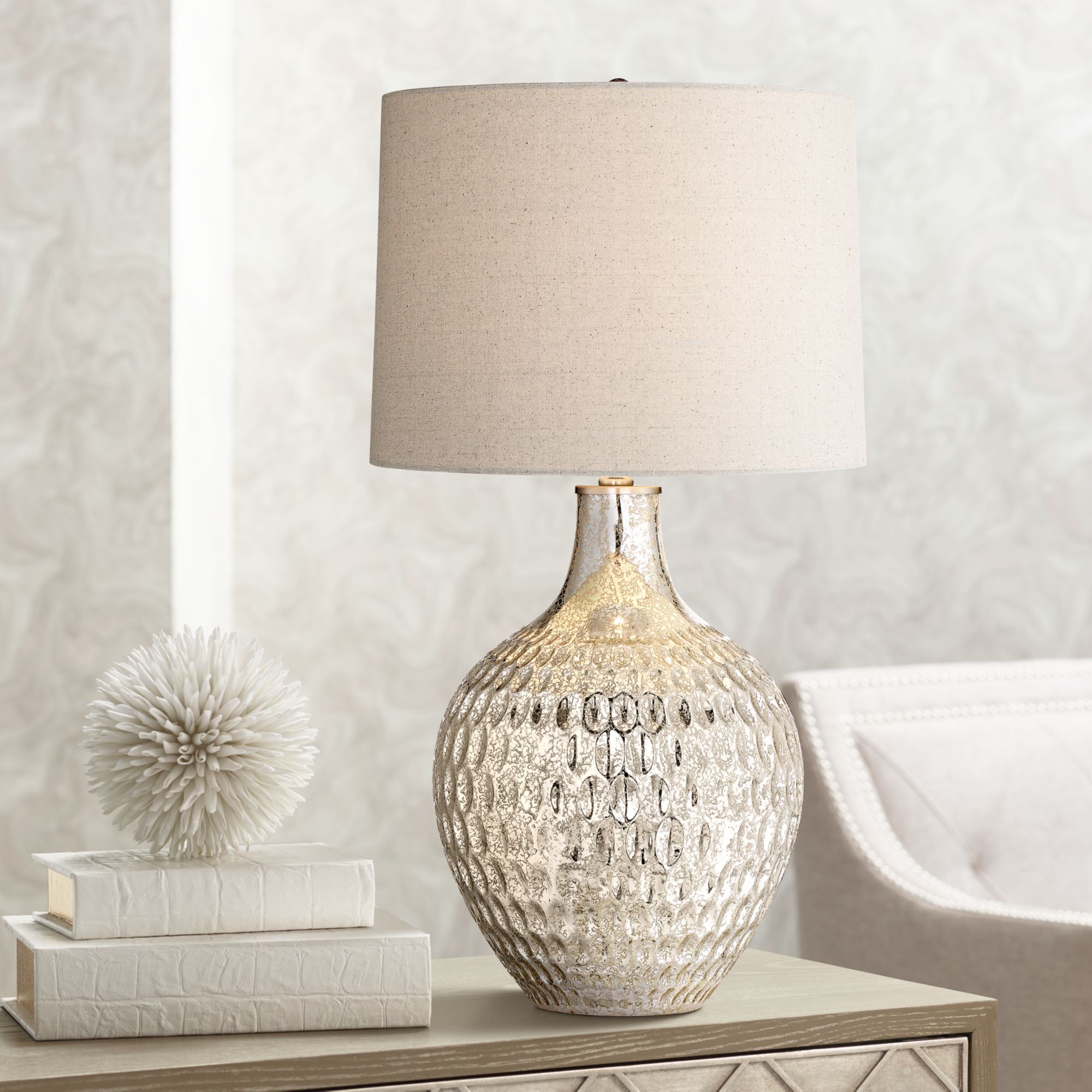 Image 7 Possini Euro Waylon 28" Modern Luxe Mercury Glass Table Lamps Set of 2 more views
