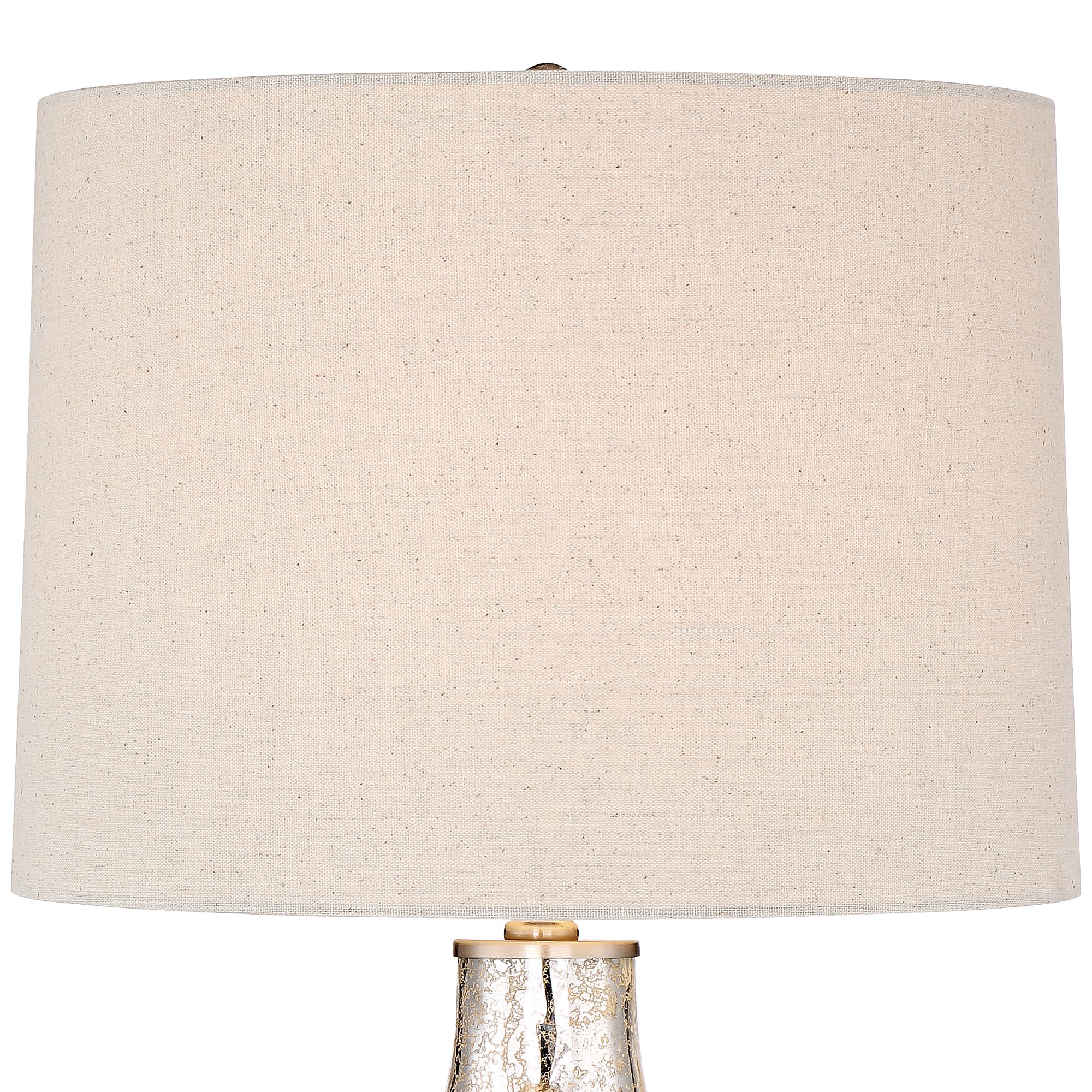 Image 3 Possini Euro Waylon 29 1/2" Mercury Glass Lamp with Black Marble Riser more views
