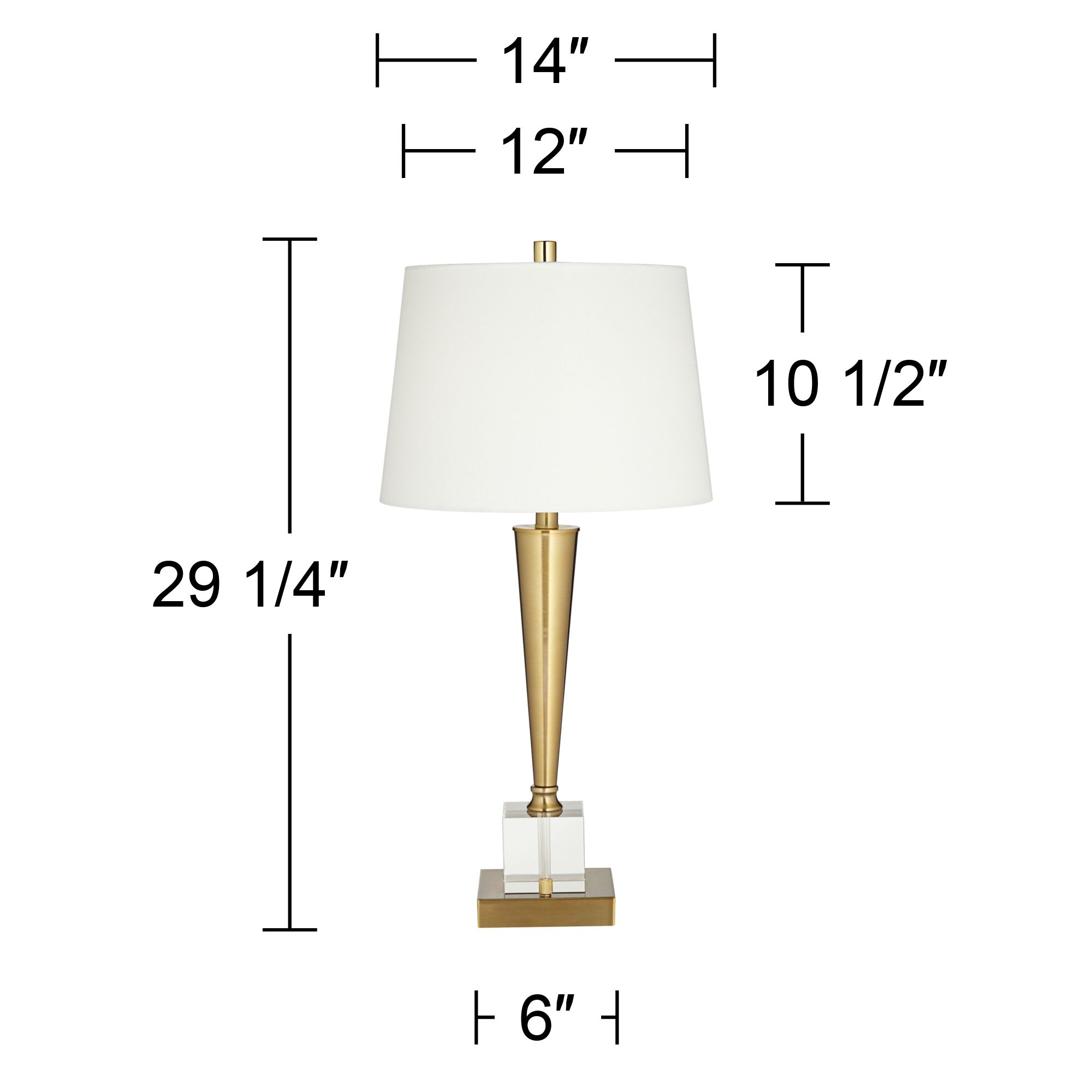 Possini Euro Wayne 29 1/4"  Brass and Crystal USB Lamps Set of 2
