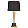 Possini Euro Wayne 29 1/4" Brass and Marble Table Lamp with USB Ports