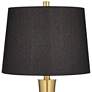 4_Possini Euro Wayne 29 1/4" Brass and Marble Table Lamp with USB Ports more views