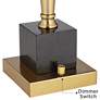 6_Possini Euro Wayne 29 1/4" Brass and Marble Table Lamp with USB Ports more views