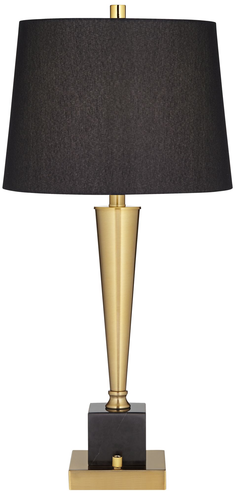 Possini Euro Wayne 29 1/4" Brass and Marble Table Lamp with USB Ports