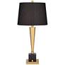 Possini Euro Wayne 29 1/4" Brass and Marble Table Lamp with USB Ports