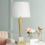 1_Possini Euro Wayne 29 1/4" Brass Finish Crystal USB Table Lamp