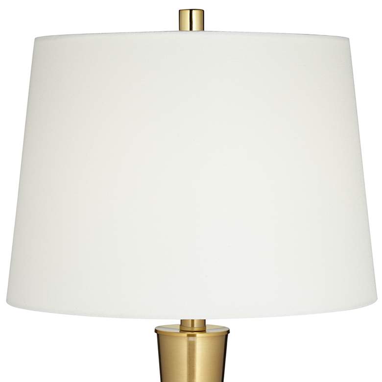 Image 4 Possini Euro Wayne 29 1/4" Brass Finish Crystal USB Table Lamp more views