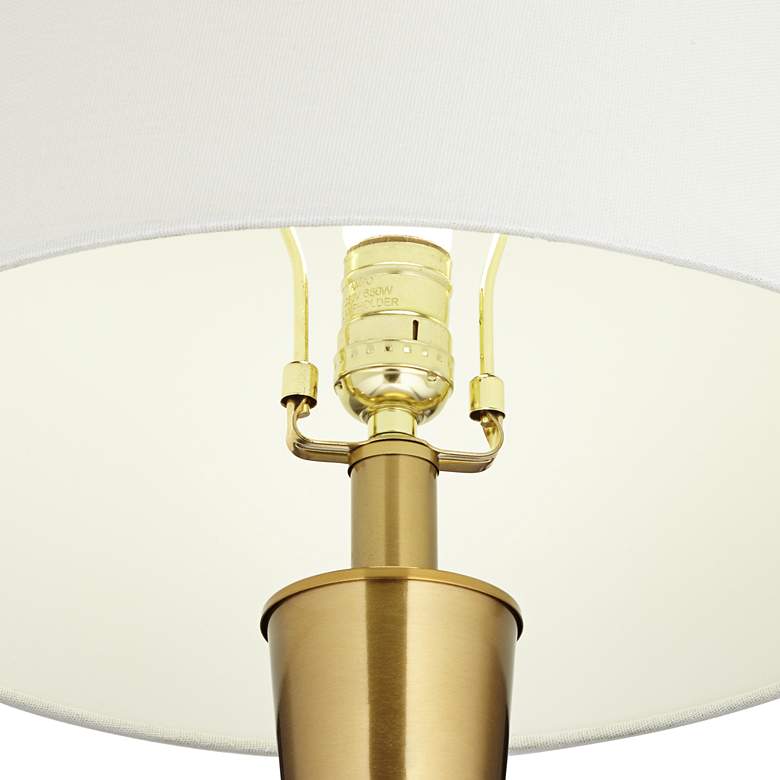 Image 5 Possini Euro Wayne 29 1/4" Brass Finish Crystal USB Table Lamp more views