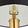 Possini Euro Wayne Brass and Black Marble Lamps with USB Ports Set of 2