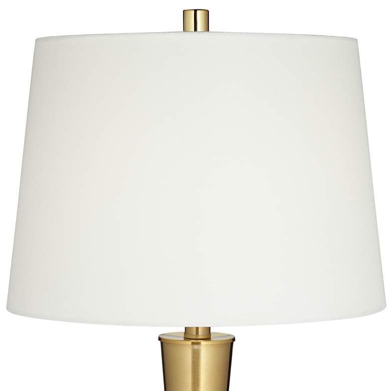 Image 4 Possini Euro Wayne Brass and Crystal Table Lamps with USB Ports Set of 2 more views