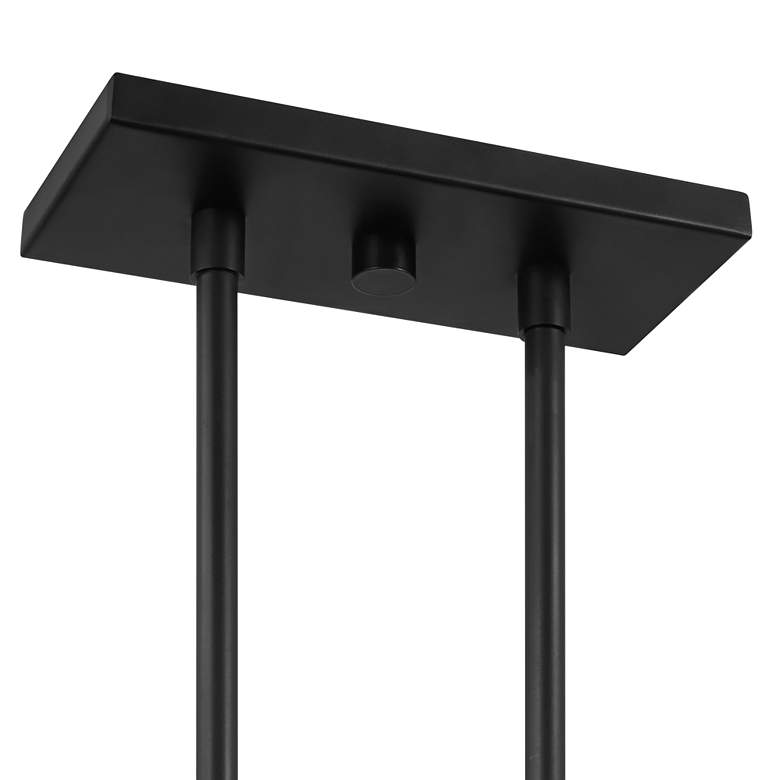 Image 4 Possini Euro Wexford 36 1/2" Wide Black Linear 6-Light Island Pendant more views