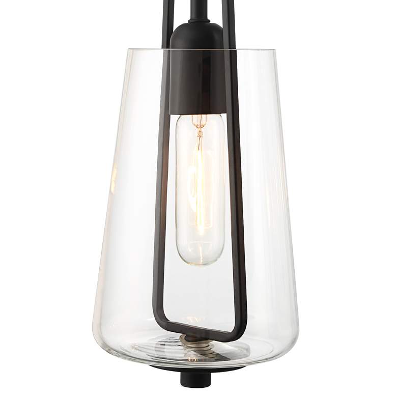 Image 5 Possini Euro Wexford 36 1/2" Wide Black Linear 6-Light Island Pendant more views